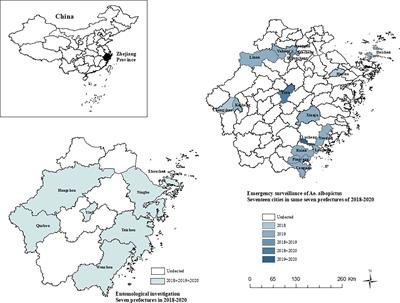 Entomological Investigation and Detection of Dengue Virus Type 1 in Aedes (Stegomyia) albopictus (Skuse) During the 2018–2020 Outbreak in Zhejiang Province, China